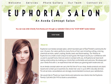 Tablet Screenshot of euphoriahairandnails.com